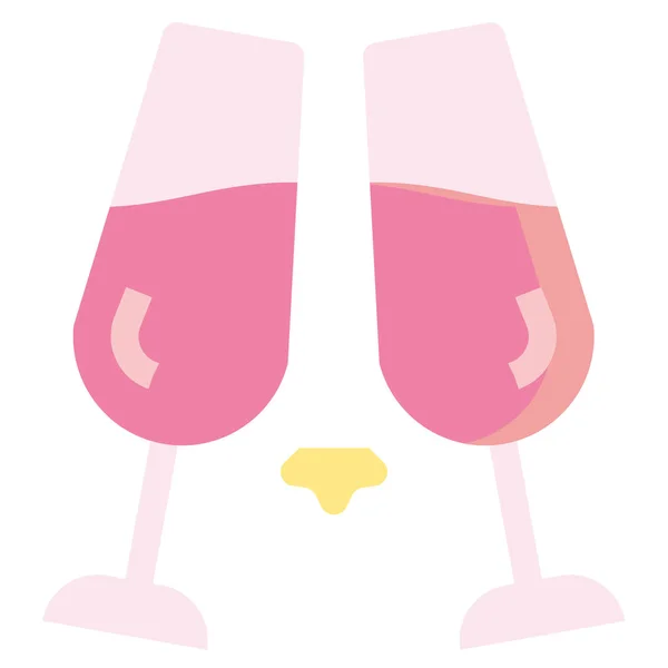 Икона Шампанского Алкоголя Других Категориях Праздников — стоковый вектор
