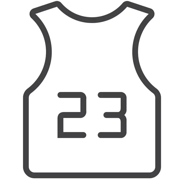 Jersey Baloncesto Icono Camisa Estilo Del Esquema — Archivo Imágenes Vectoriales