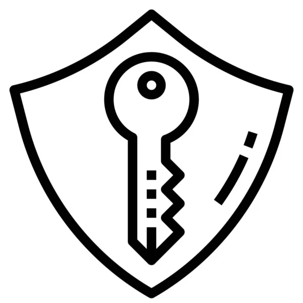 Kryptering Nyckel Lösenord Ikonen Disline Stil — Stock vektor