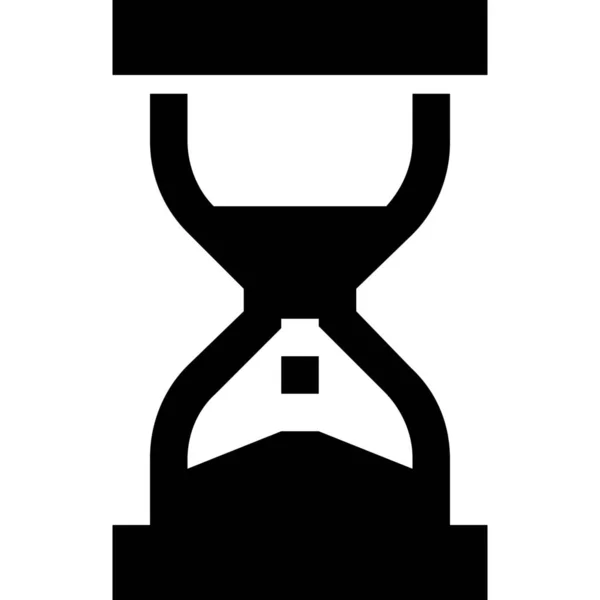 Deadline Finance Hourglass Icon Solid Style — Stock Vector