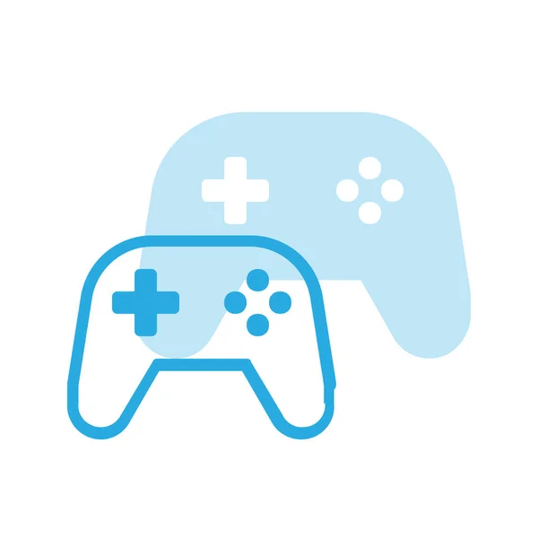 Console Game Gamepad Icon Outline Style — Stock Vector