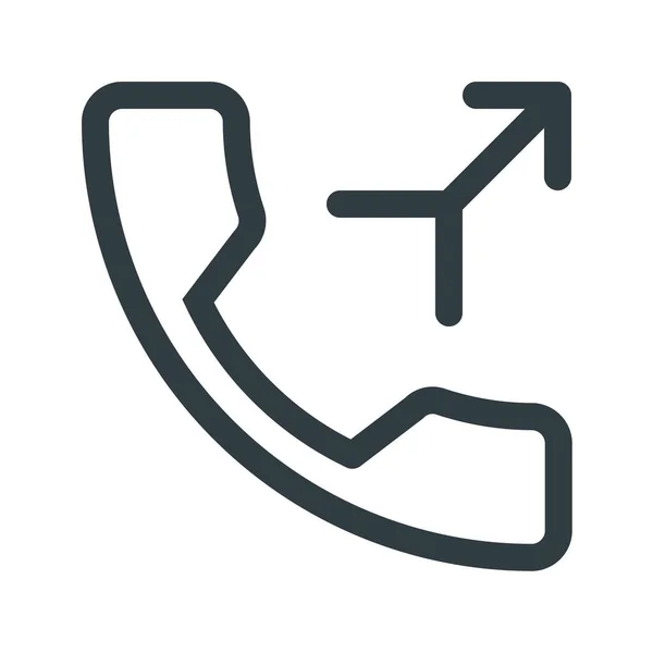 Call Merge Telefon Symbol Outline Stil — Stockvektor