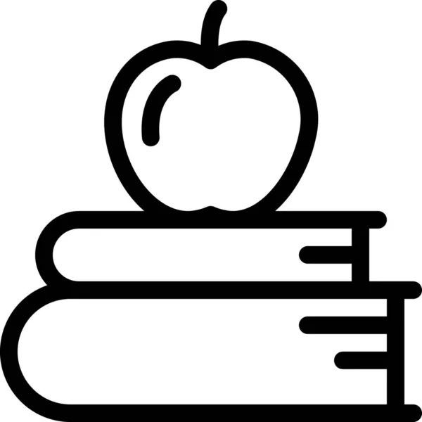 Bücher Lernen Bibliothekssymbol Outline Stil — Stockvektor