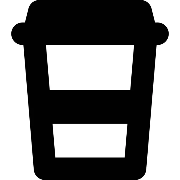 Bebida Café Icono Energía Estilo Esquema — Vector de stock