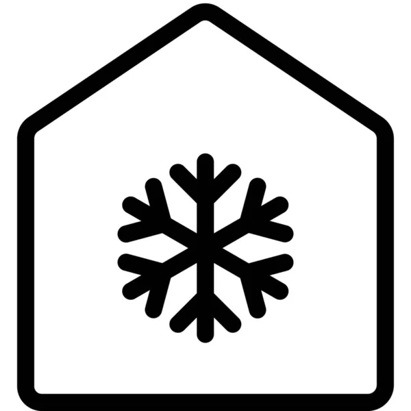 Иконка Охлаждения Дома Семейной Домашней Категории — стоковый вектор