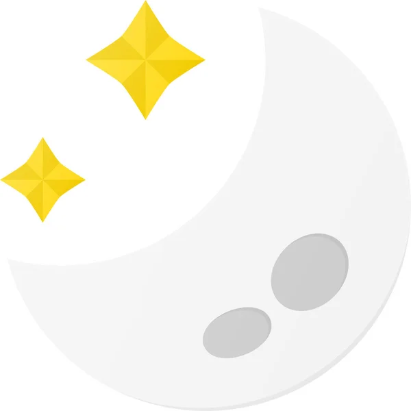 Ясна Ікона Місяця Стилі Плат — стоковий вектор