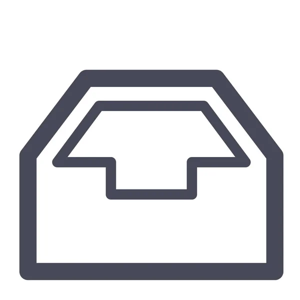 Box Zwischenablage Inventar Symbol Solid Stil — Stockvektor