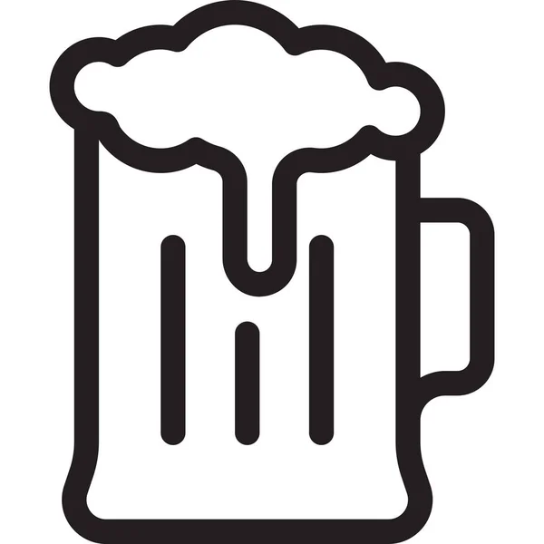 Ícone Cerveja Bar Álcool Estilo Esboço — Vetor de Stock