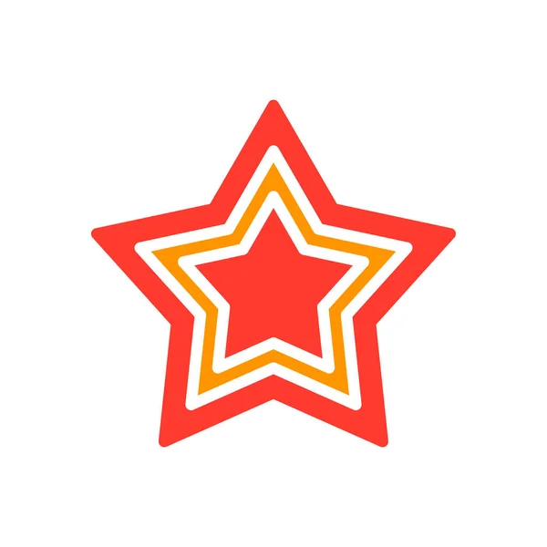 Αγαπημένο Αστέρι Επίπεδη Εικονίδιο Επίπεδο Στυλ — Διανυσματικό Αρχείο