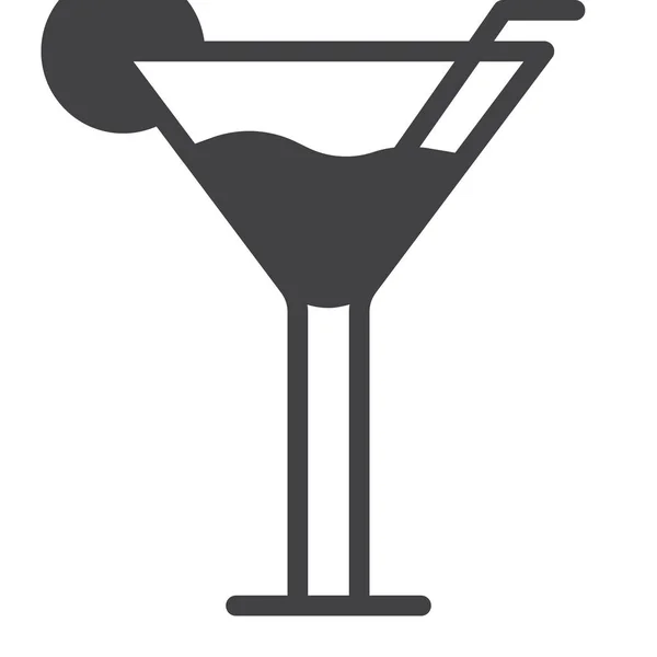 Cocktail Fresh Straw Icon — Stock vektor