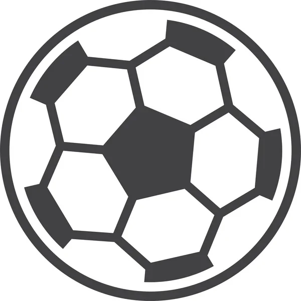 Μπάλα Ποδοσφαίρου Εικονίδιο Στο Περίγραμμα Στυλ — Διανυσματικό Αρχείο