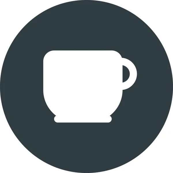 Café Ícone Interesse Gps Estilo Sólido — Vetor de Stock