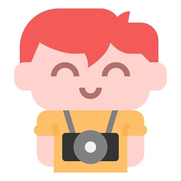 Photographer Man User Icon — Stock Vector