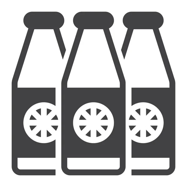 瓶子新鲜果汁图标 — 图库矢量图片