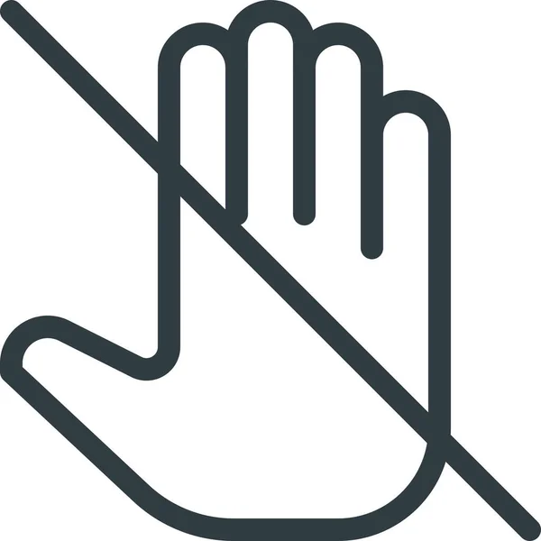 Disallow Don Gesture Icon Outline Style — Archivo Imágenes Vectoriales