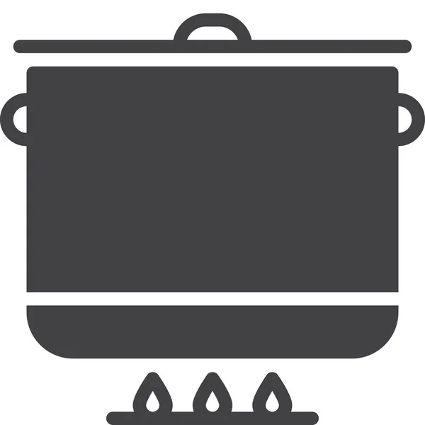 Olla Cocina Icono Categoría Alimentos Bebidas — Vector de stock