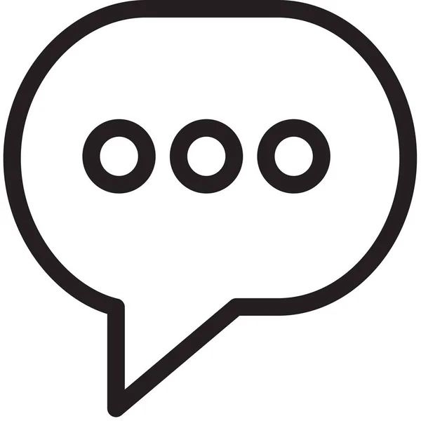 Blase Chat Kommentar Symbol Umriss Stil — Stockvektor