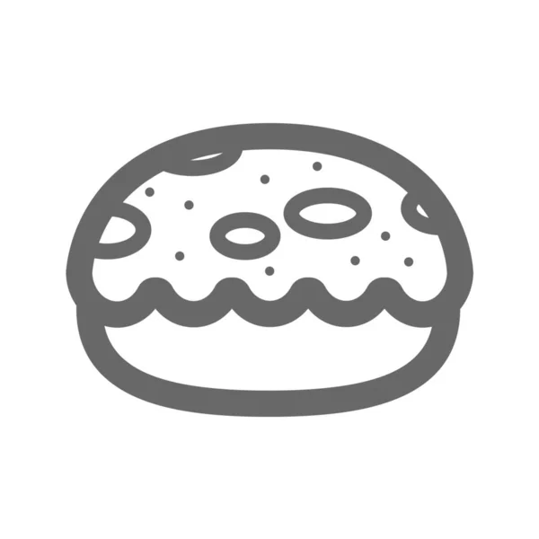 Hornear Panadería Icono Del Pan Estilo Esquema — Vector de stock