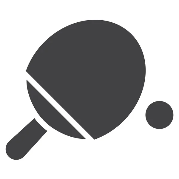 Paddle Ping Pong Icono Estilo Sólido — Vector de stock