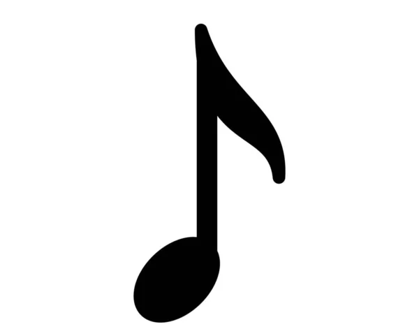 Audio Muzieknoot Pictogram Solid Stijl — Stockvector