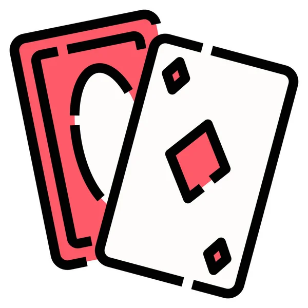 Cards Casino Entertainment Icon Der Kategorie Events Entertainment — Stockvektor