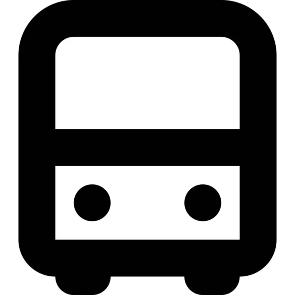 Otobüs Insanları Schholbus Simgesi Solid Stilinde — Stok Vektör