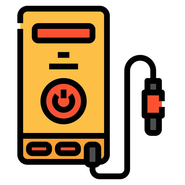 Banque Batterie Électronique Icône — Image vectorielle