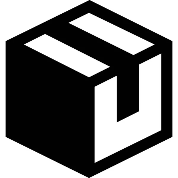 Значок Пакунка Доставки Коробки Суцільному Стилі — стоковий вектор