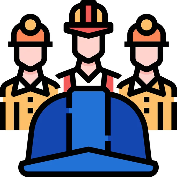 Workers Labour People Icon — Stock Vector