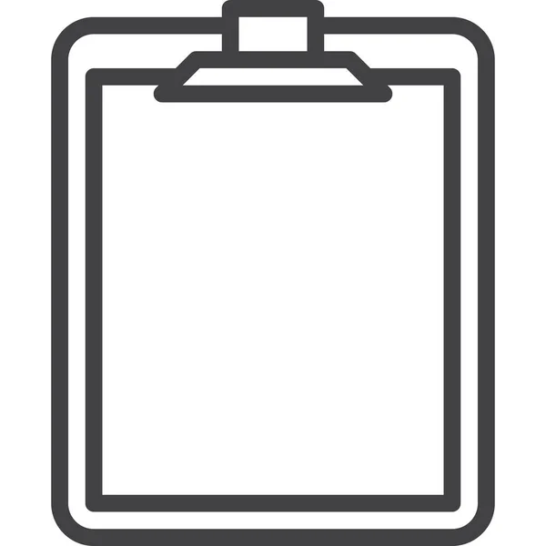 Notiz Clipboard Dokument Symbol Outline Stil — Stockvektor