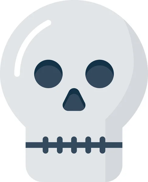 Muerte Muerta Icono Halloween Estilo Plano — Archivo Imágenes Vectoriales