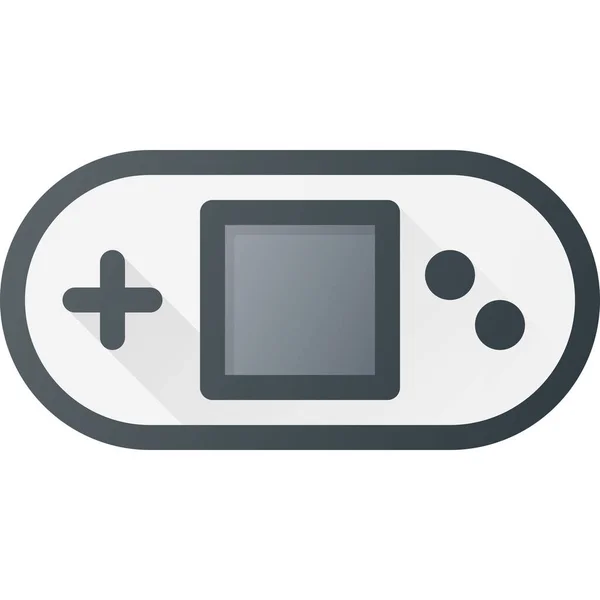 Jeu Garçon Icône Gameboy Dans Style Contour Rempli — Image vectorielle