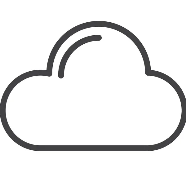 Σύννεφο Εικονίδιο Του Ουρανού Δεδομένων Στυλ Περίγραμμα — Διανυσματικό Αρχείο