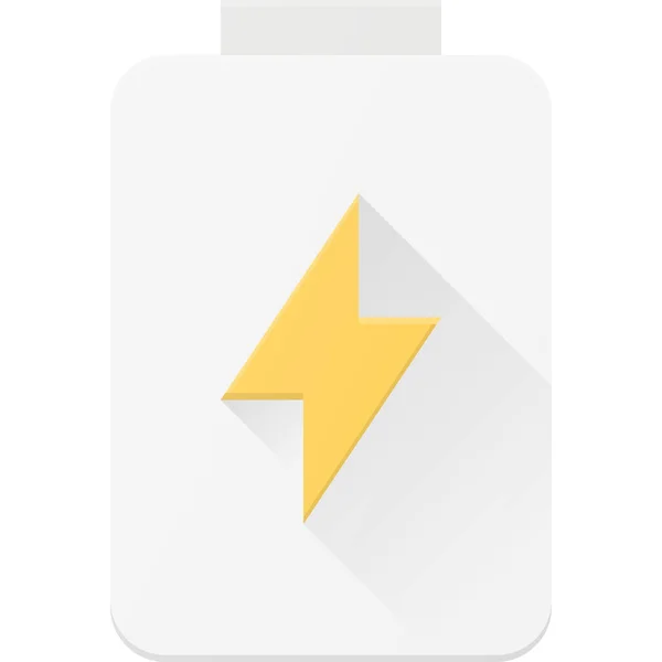 Battery Cell Charge Icon Flat Style — Stock Vector