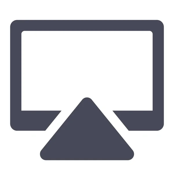 Airplay Screen Stream Icon Soliden Stil — Stockvektor
