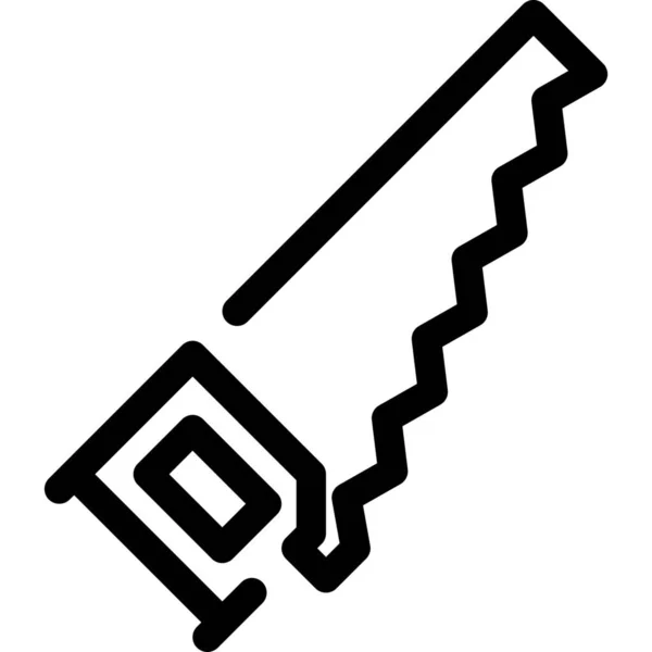 Handsägen Werkzeug Symbol Umriss Stil — Stockvektor