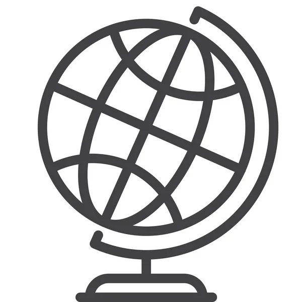 Ikona Kuli Ziemskiej Kategorii Nauka Badania Naukowe — Wektor stockowy