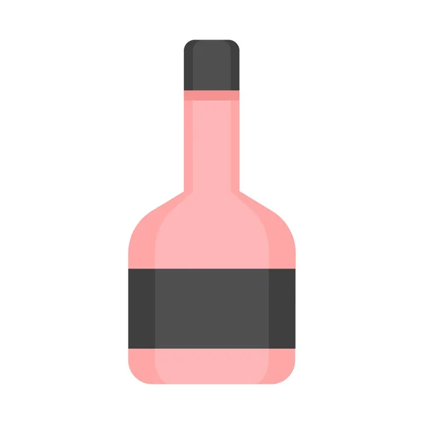 Drank Fles Drank Pictogram Platte Stijl — Stockvector