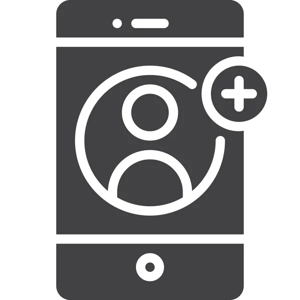 スマートフォンの連絡先アイコンを追加 — ストックベクタ