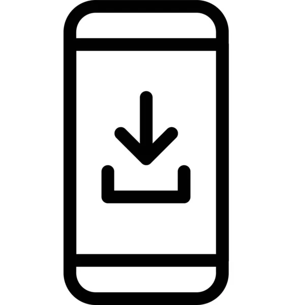 Download Mobile Phone Icon Outline Style — Stock Vector