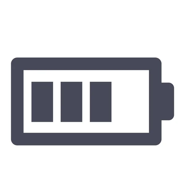 Ikona Nabíjení Baterie Pevném Stylu — Stockový vektor