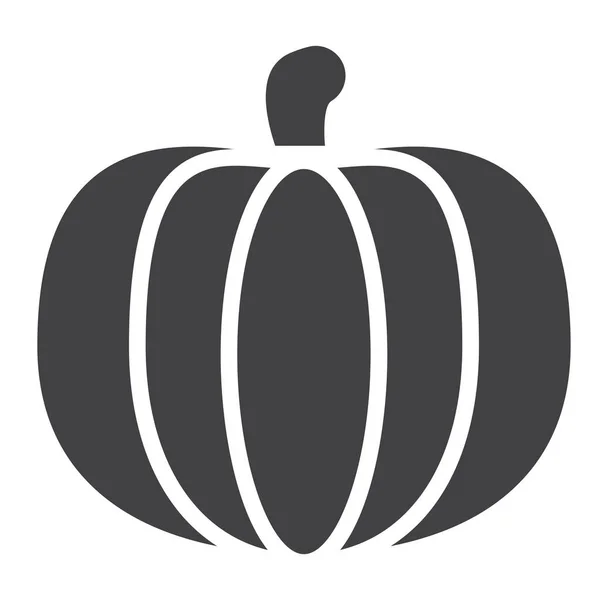 Икона Тыквы Хэллоуина Твердом Стиле — стоковый вектор