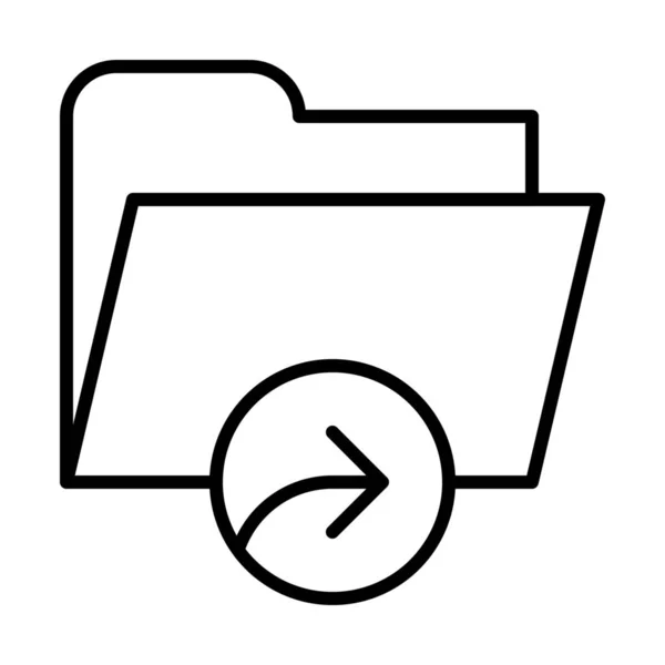 Flecha Documento Documento Icono Estilo Esquema — Vector de stock