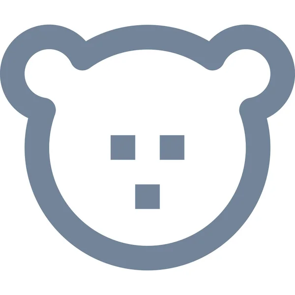Значок Ведмедя Тваринного Банку Стилі Контур — стоковий вектор