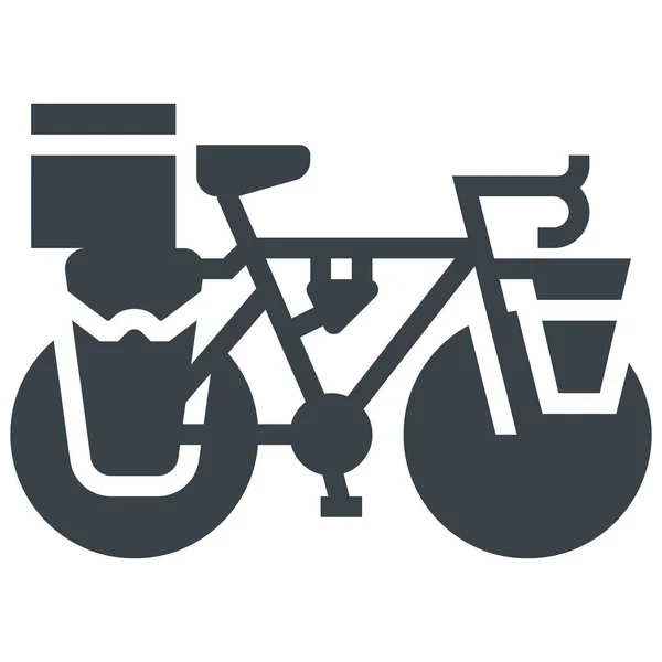自転車宅配自転車のアイコン — ストックベクタ