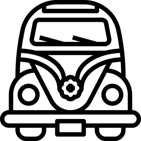 Car Honeymoon Love Icon Outline Style — Stock Vector