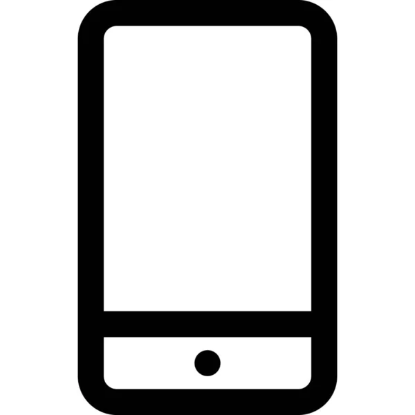 Icono Del Teléfono Móvil Dispositivo Estilo Esquema — Vector de stock