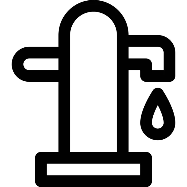Drop Symbol Für Objektpumpe Outline Stil — Stockvektor