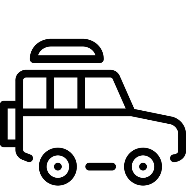 Voiture Jeep Hors Route Icône Dans Style Outline — Image vectorielle