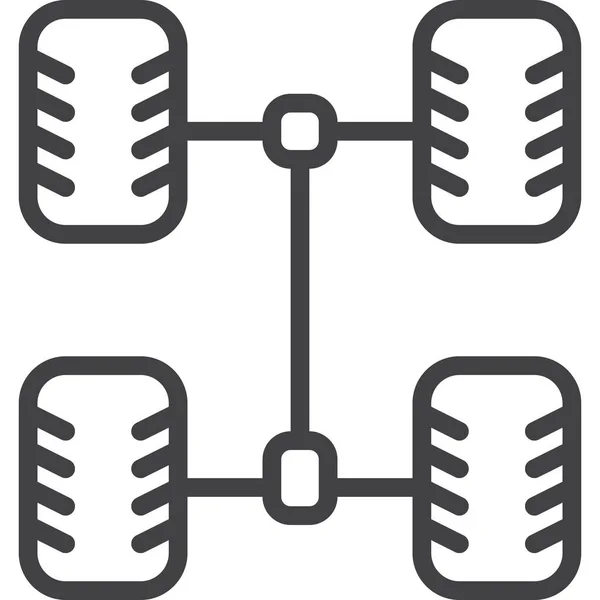 轮胎底盘轮图标 — 图库矢量图片
